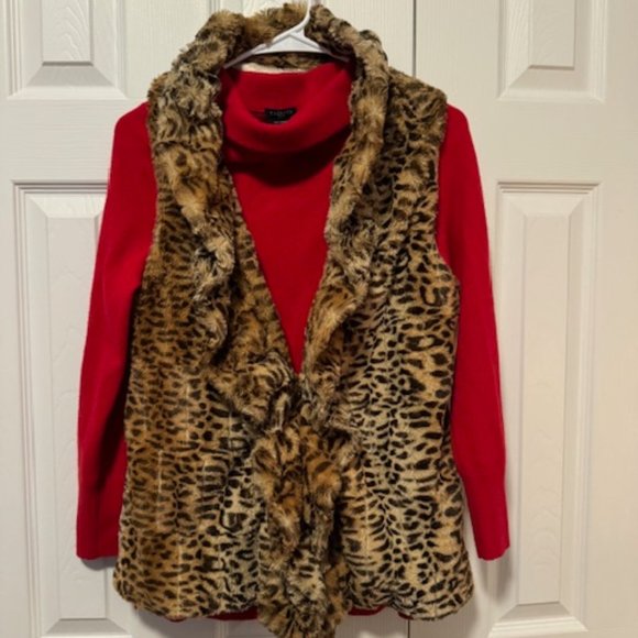 Faux Cheetah Fur Vest by Boston Proper - Picture 5 of 5